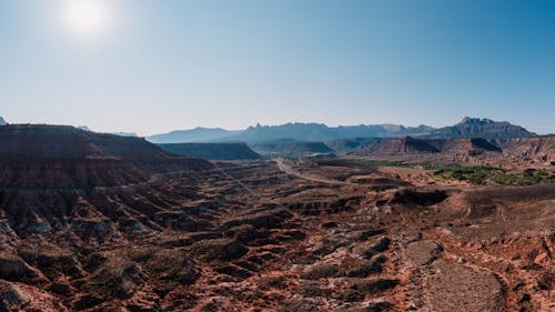 Canyons Under the Clear Blue Sky