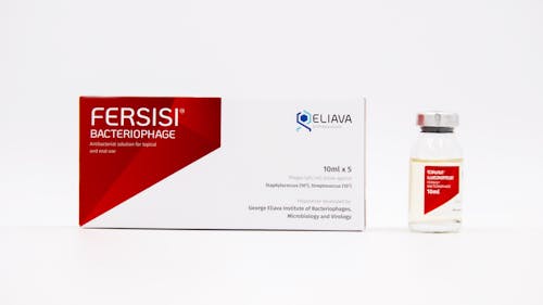 Medication Package on White Studio Background