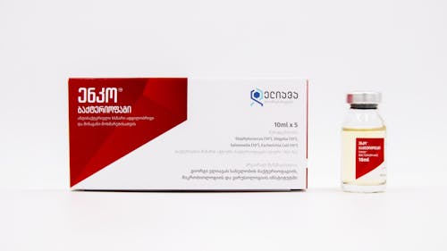 Medication Package on White Background