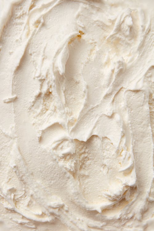 Close up of White Ice Cream