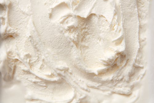 Close-Up Shot of Vanilla Ice Cream 
