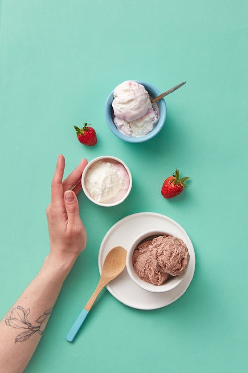 令人愉快的東西, 冰淇淋, 甜點 的 免費圖庫相片