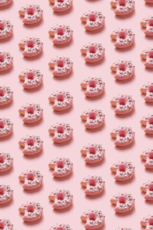 Doughnuts on a Pink Background