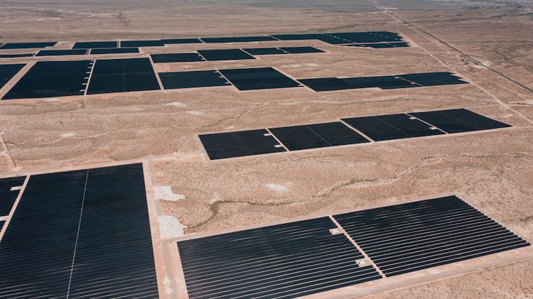 A Solar Farm In The Desert 