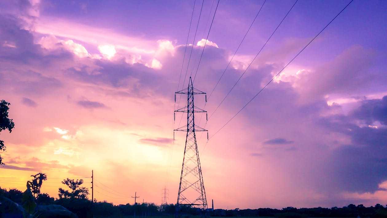 Free Photography of Electric Tower during Sunset Stock Photo