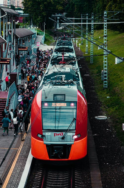 People Waiting at the Train Station