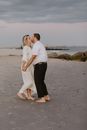 An Affectionate Couple at a Beach