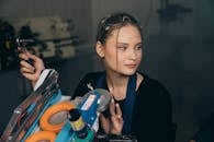 A Person with a Machine