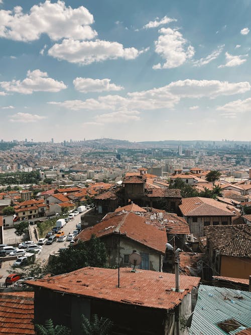 View of Slums in a City 