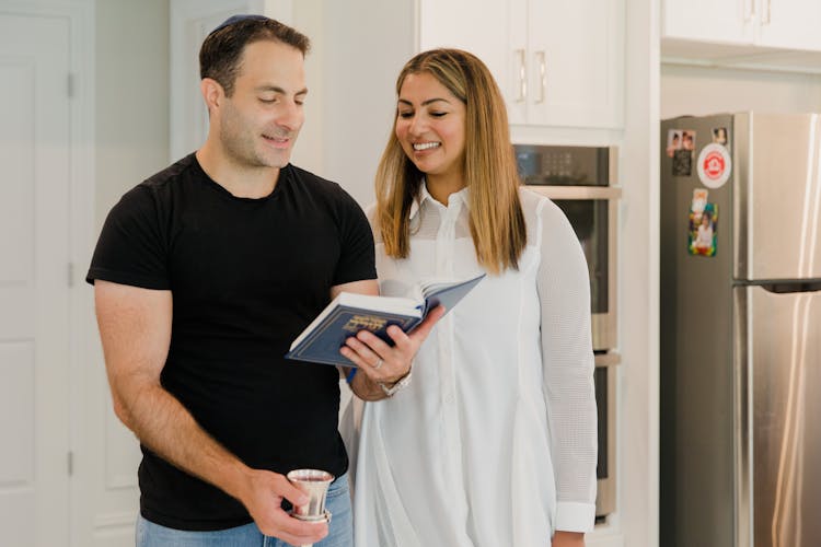 Man And Woman During Jewish Prayer