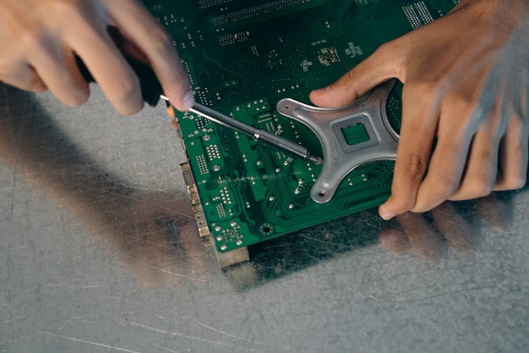 Person Working On A Chip 