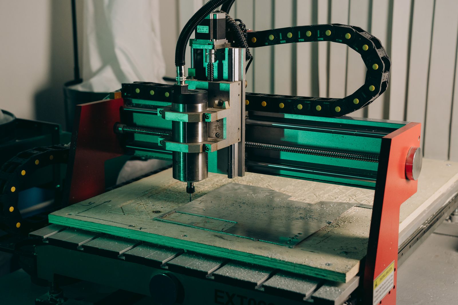 CNC industrial machine in operation