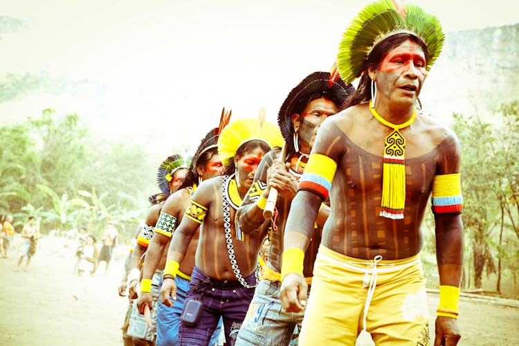 A Tribe Dancing On The Street