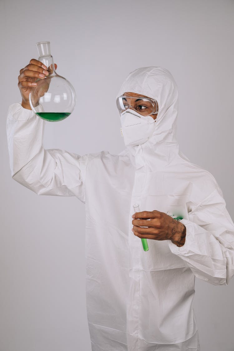 A Person In Hazmat Suit