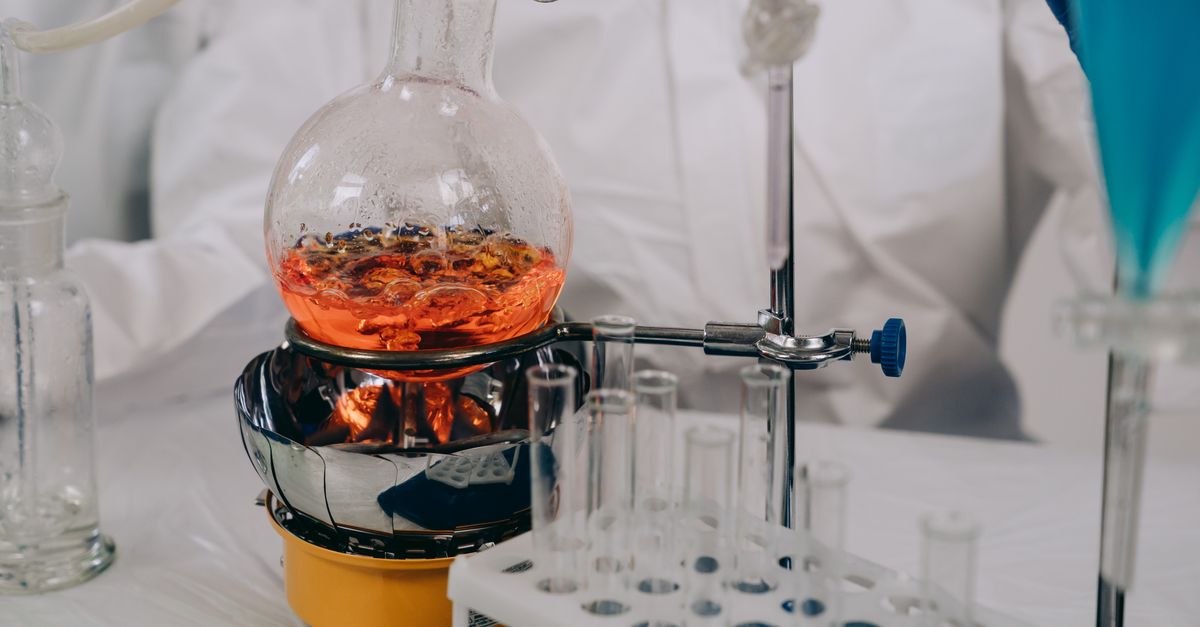 Research peptide vials and laboratory glassware