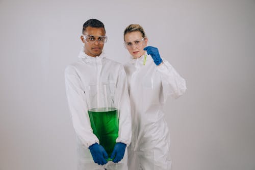 Free Scientists Experimenting in the Laboratory Stock Photo