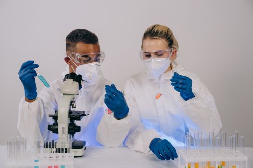 Man Doing A Sample Test In The Laboratory · Free Stock Photo