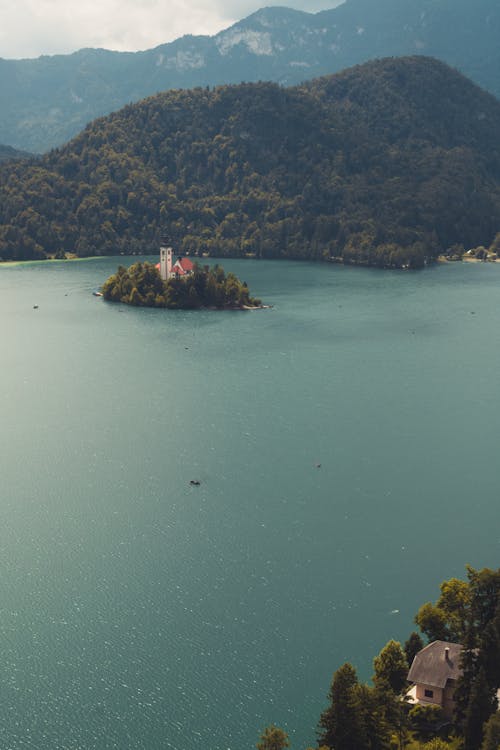 Aerial Shot of Lake Bled