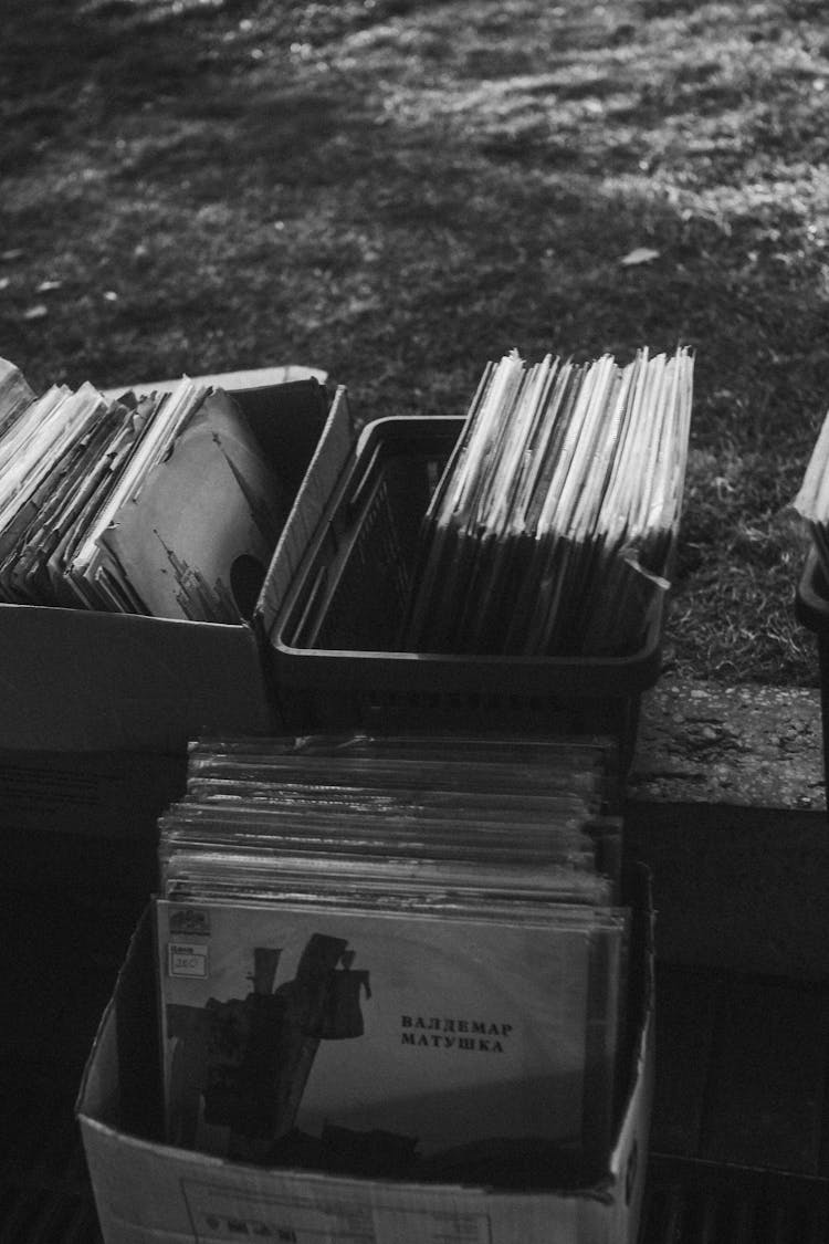 Box Of Vintage Vinyl Records