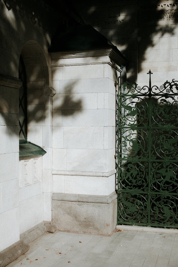 Ornate Gate On City Street