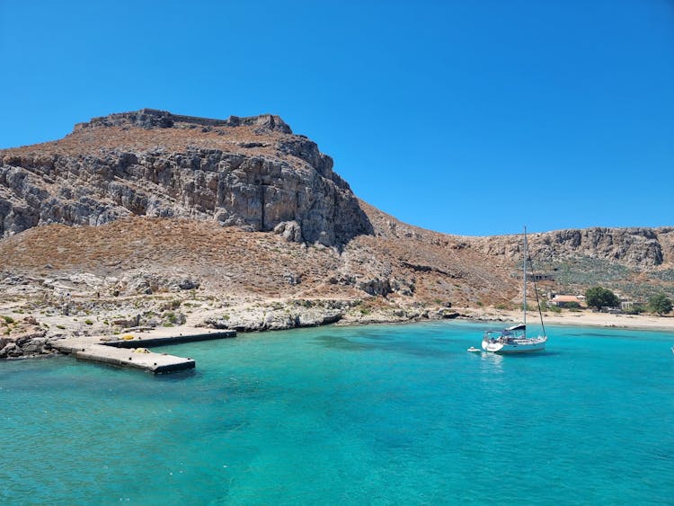 Aerial Shot Of Gramvousa, Crete