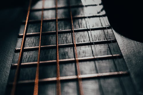 Fotos de stock gratuitas de cuerdas de guitarra, enfoque de primer plano, fondo de pantalla de guitarra