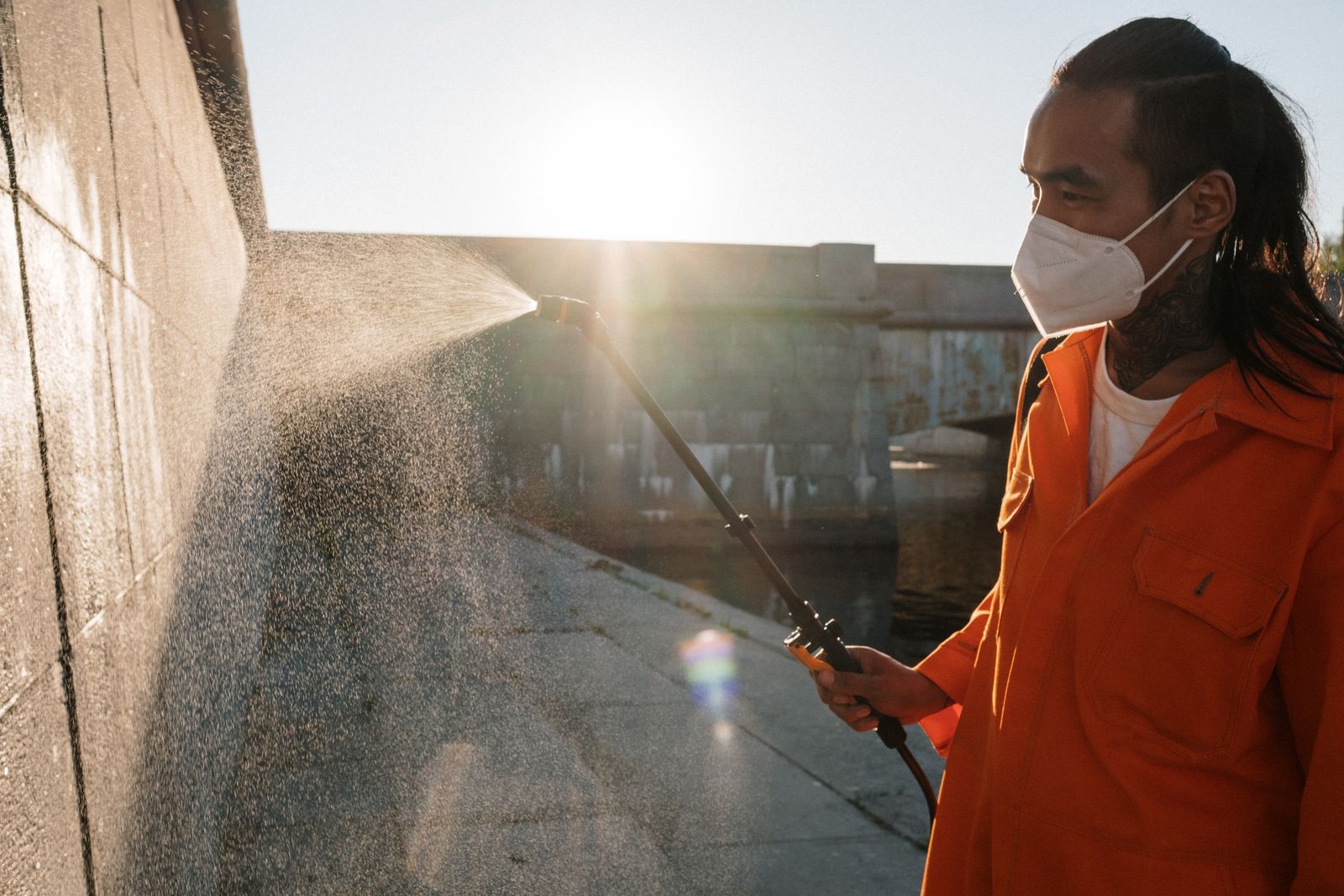 Pressure washing