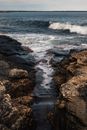 Brown Rocks on Sea Shore