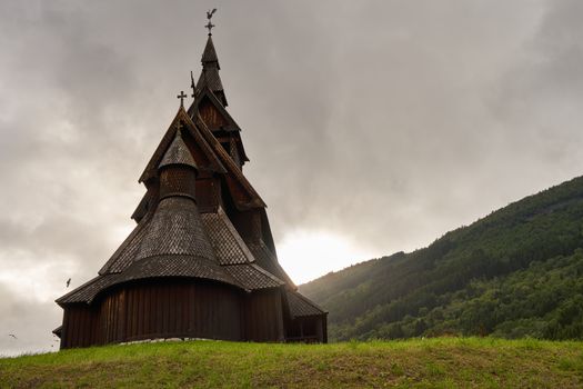 Facade of a Stave Church