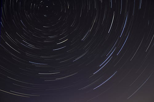 Free Time Lapse Photo of Stars on Night Stock Photo