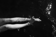A Person's Legs in the Water