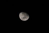 Full Moon in Dark Night Sky