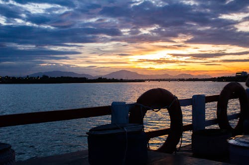 Free stock photo of sunset