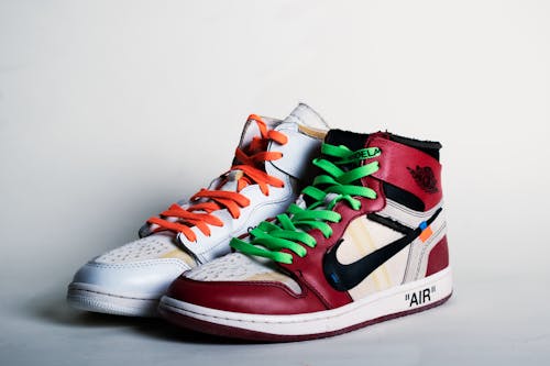 Pair of White Air Jordan 1's · Free Stock Photo