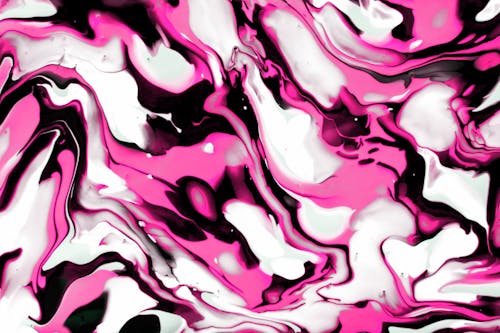 Pink and White Abstract Painting