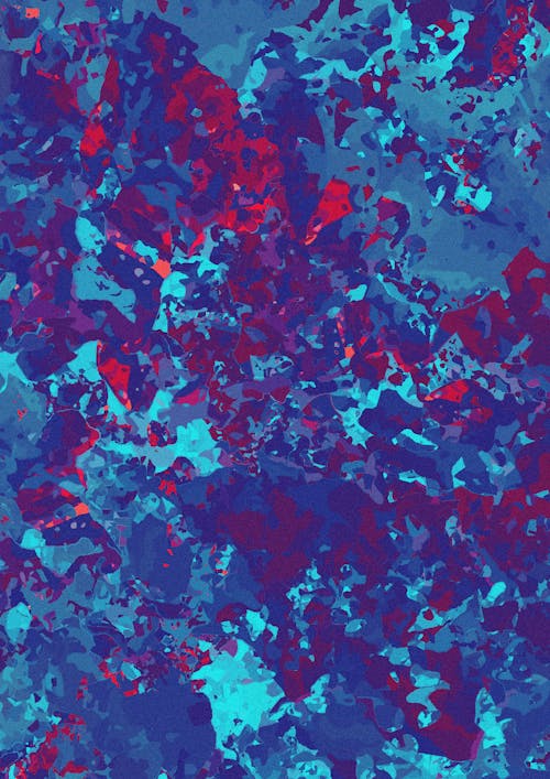 Red and Blue Abstract Painting