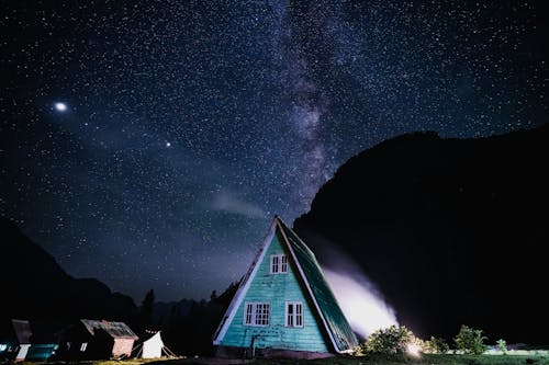 akşam, astroloji, dağ içeren Ücretsiz stok fotoğraf