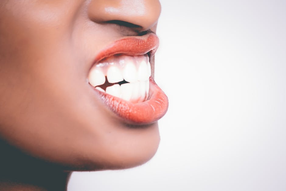 Woman Wearing Red Lipstick