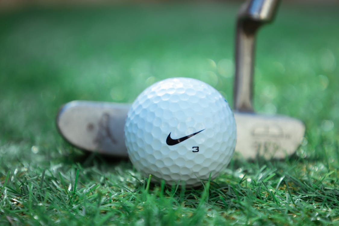 Golf Ball on Green Grass