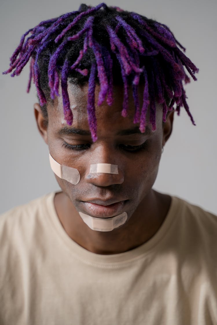 Man With Purple Hair