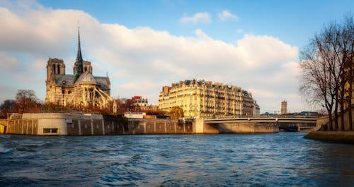 Notre Dame and Ile de la Cite in Paris, France