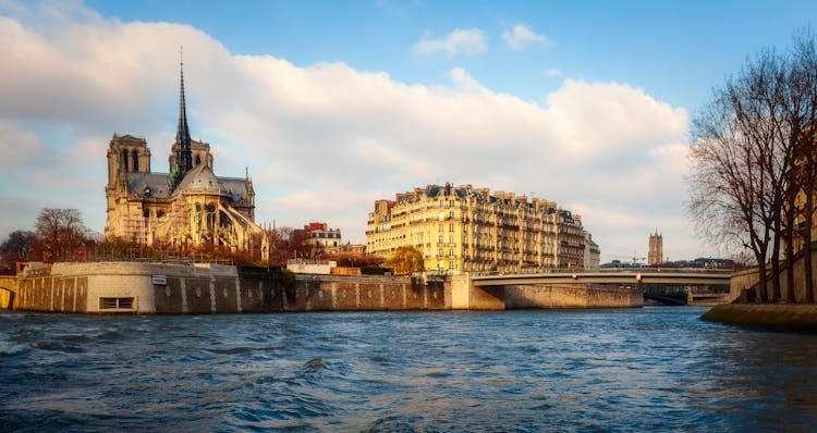 Notre Dame And Ile De La Cite In Paris, France