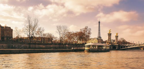 Boat on River in Paris