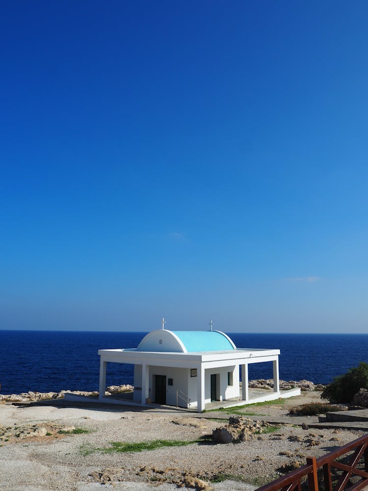 Church On Cliff Near Sea