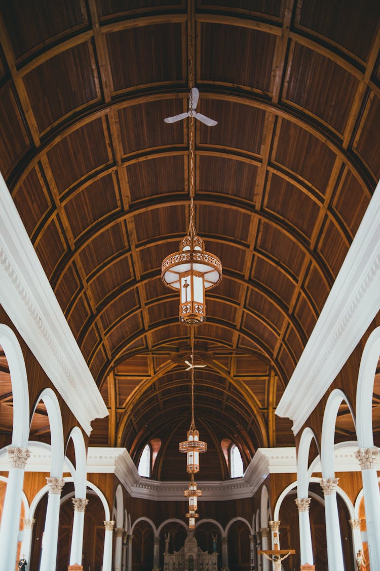 Arched Ceiling Of Church