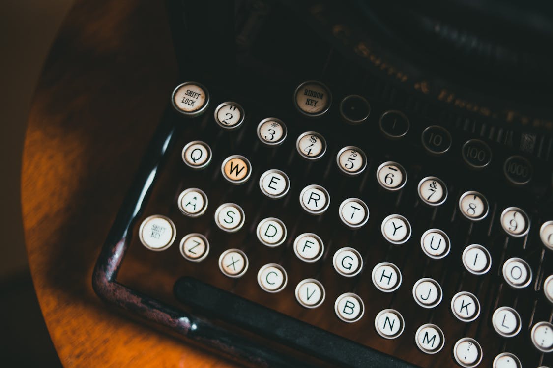 Close up of Typewriter Keyboard