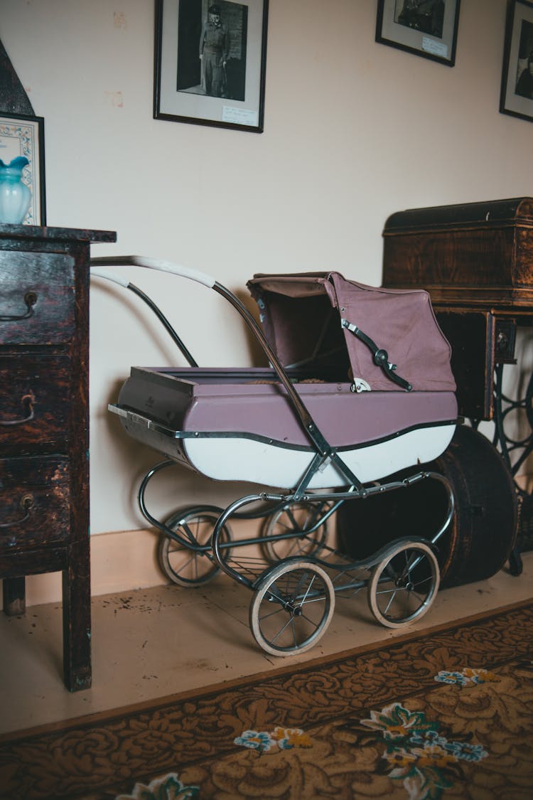 Vintage Stroller In A Museum 