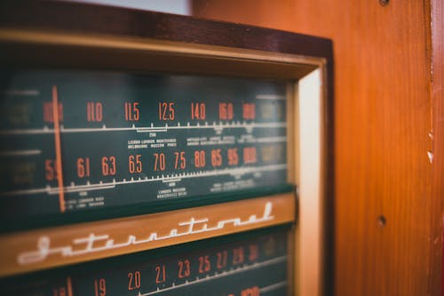 Close up of Vintage Radio