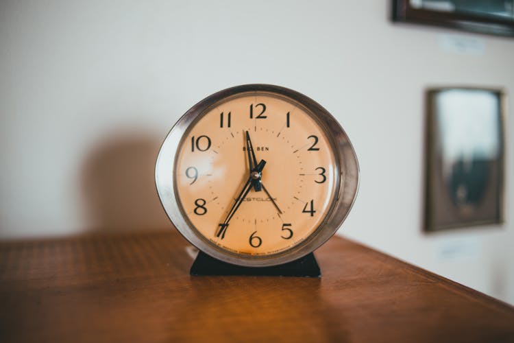 Classic Clock On Table