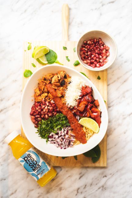 chicken burrito bowl meal prep containers